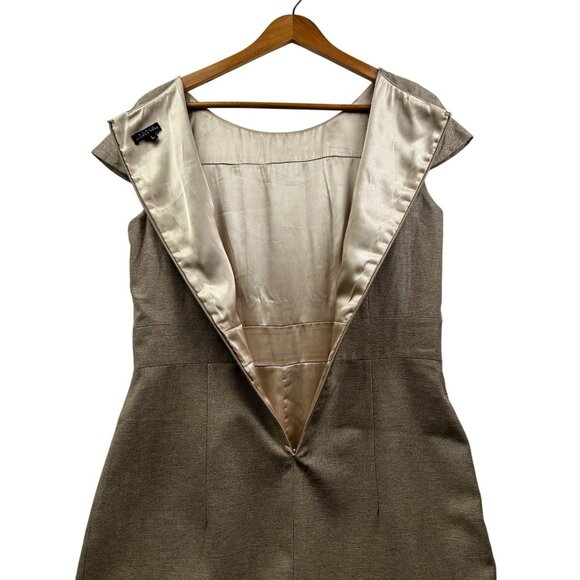 Maria Bianca Nero Elegant Timeless Silk Blend Sheath Dress Made in USA Sz LARGE - Picture 5 of 8